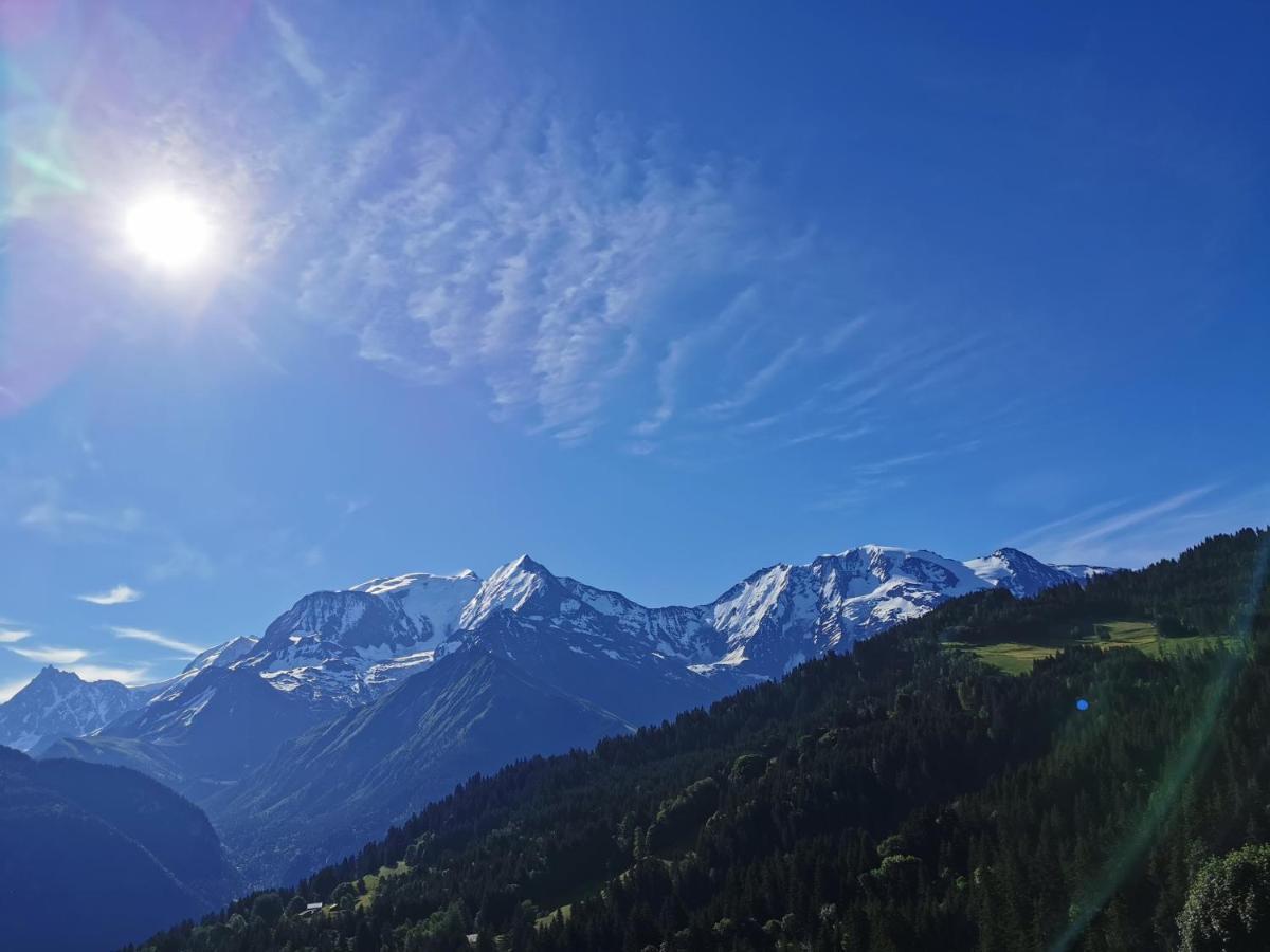 Duo Des Alpages Vue Exceptionnelle Sur Le Mont Blc Daire Saint-Gervais-les-Bains Dış mekan fotoğraf