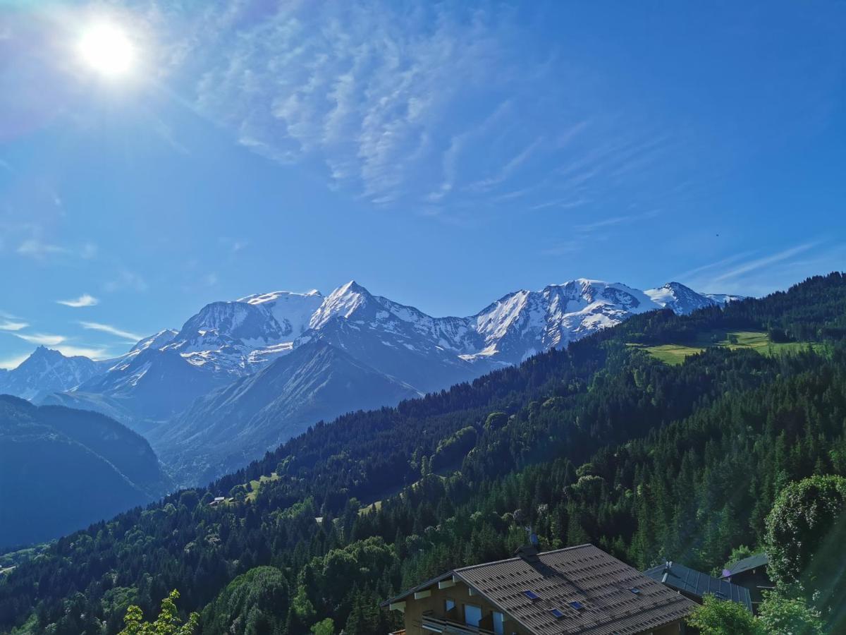 Duo Des Alpages Vue Exceptionnelle Sur Le Mont Blc Daire Saint-Gervais-les-Bains Dış mekan fotoğraf